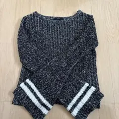 EMODA リブ編みフレアスリーブニット