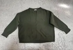 LOWRYS FARM カーキ　ニットセーター M