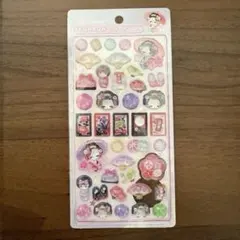 ボンボンドロップシール　和柄　舞妓さん