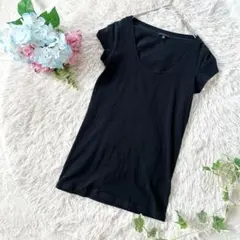 【theory】カットソー 高級ペルー綿 ストレッチ 黒 S デイリー 通勤のサムネイル
