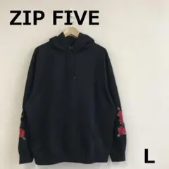 最終　A0203C08【ZIP FIVE】ビッグシルエットプルオーバーパーカー