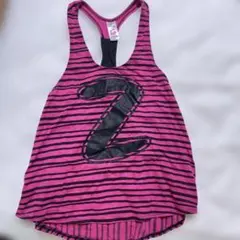 ZUMBA WEAR タンク トップ ピンク ブラック XS