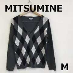 最終　A0217A07【MITSUMINE】アーガイル柄ニットカーディガンのサムネイル