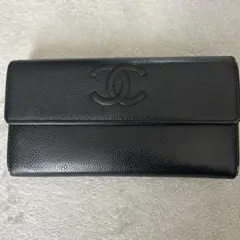 CHANEL 長財布 キャビアスキン ブラックのサムネイル