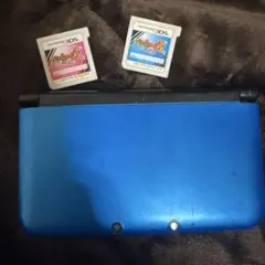 ニンテンドー3DS LL 本体 ブルー ゲームソフト2本付き