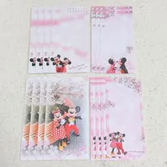 【旧フェイス】ディズニー レターセット 桜 2017 春 ミッキー ミニー 美品