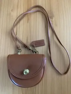 極美品□オールドコーチ ターンロック ミニポーチ キーリング チャーム