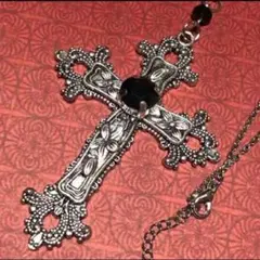 SALE 十字架 クロス ネックレス V系 原宿系 ゴスロリ ゴシック ロザリオ