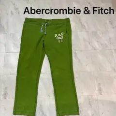 アバクロ スウェットパンツ アメカジ 刺繍ロゴ USA企画 グリーン サイズL