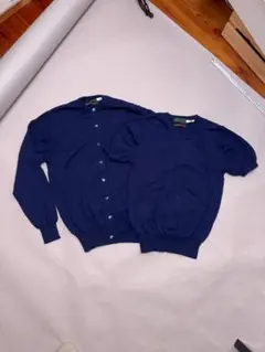ニットカーディガン ニットTシャツ ブルー 青　セット