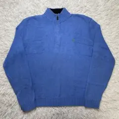 希少 90s ラルフローレン ニット セーター ハーフジップ 2XL ポニー刺繍