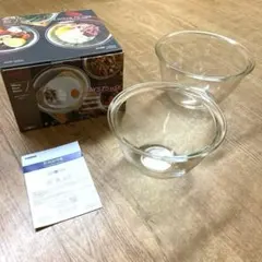 新品 未使用 ハリオ 耐熱ガラス製ボウル 2個セット 電子レンジ・オーブン対応のサムネイル