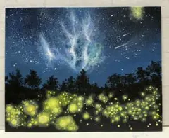 キャンバスアート アルリル画 星空 夜空 天の川 七夕 風景画 アート