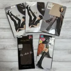 Tuché 網目タイツ 3点、ピエドグラス等網目ハイソックス2点の5点セット