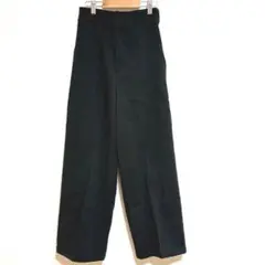 【clear】センタープレス ワイドパンツ ハイウエスト ブラック シンプル