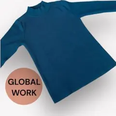 GLOBAL WORK ハイネックニット　青