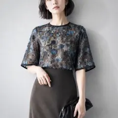 LOKITHO ロキト フラワー 刺繍 レース ブラウスのサムネイル