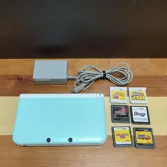 ニンテンドー 3DS LL ミント×ホワイト + ソフト6本