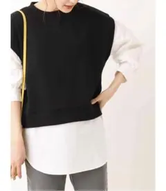 新品☆a.v.v(アー・ヴェ・ヴェ)ダンボールベスト&パフスリーブシャツ☆