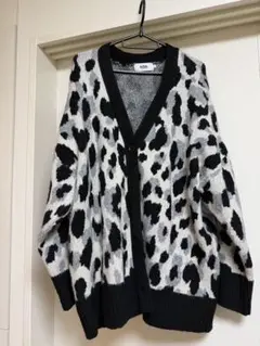 アズール　バイマウジー　豹柄　レオパード　カーディガン