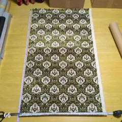 金華山生地【新格子αグリーン】ハギレ1枚