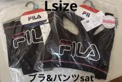 FILA ハーフトップ＆ショーツセット Lサイズ ブラックのサムネイル
