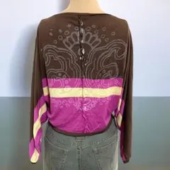 ジャンク 訳あり ディーゼル 五分袖カーディガン ショート丈 ヴィンテージ