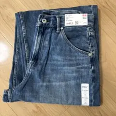 UNIQLO バギーカーブジーンズ 25 丈短め 67Blue