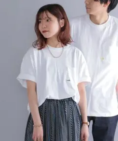 マイクロ SHIPSロゴ ポケット Tシャツ 刺繍 オーバーサイズ ユニセックス