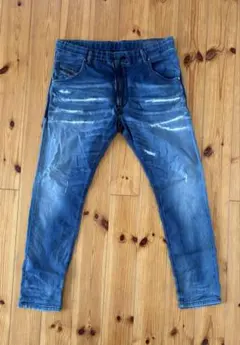 DIESEL ダメージ加工 ストレッチデニムパンツ メンズのサムネイル