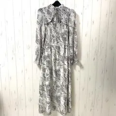 tocco closet マキシワンピース 花柄 ギャザー ボウタイ Mサイズ