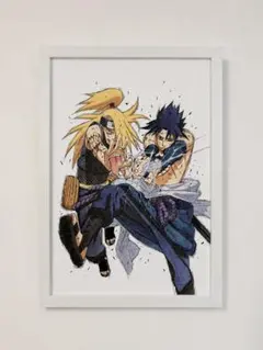 NARUTO展 ナルト サスケ【終末の谷】 クリアポスター 未開封 美品