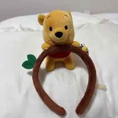 【Disney】プーさん ぬいぐるみ付きカチューシャ