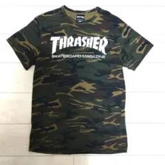 THRASHER 迷彩 スケートボード Tシャツ