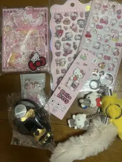 ハローキティ キーホルダー シールセット