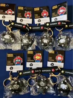 最安値　サンリオ　黒ミャクミャクキーホルダー 7種類コンプリートセット新品未使用