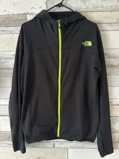 THE NORTH FACE フルジップパーカー ブラック/ネオンイエロー