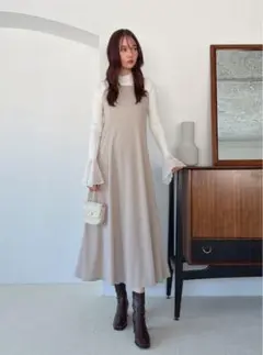 GRL ダブルストラップバックリボンキャミソールワンピース[fo2468]