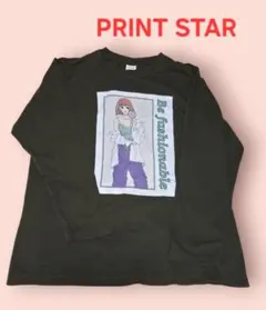 PRINT STAR ガールプリントロンT　 FASION NABLEロンT