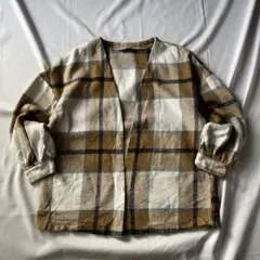 00s チェック ネルシャツ カーディガン グランジ Y2K 平成 古着 大人気