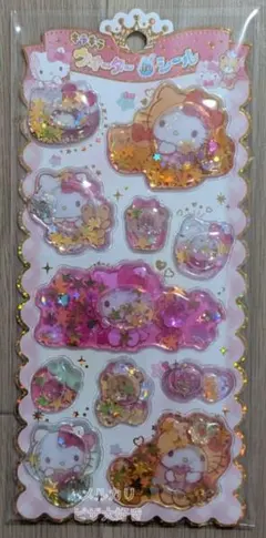 ラスト❗️24時間以内発送✨ハローキティ　サンリオキラキラ　ウォーターインシール