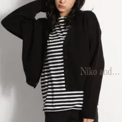 Niko and…■ミラノリブショートカーディガン M カーデ