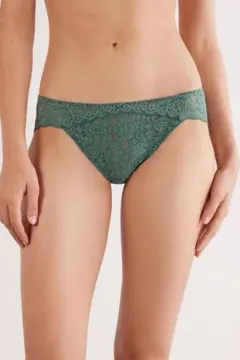 M相当 intimissimi ローライズ レース ショーツ グリーン