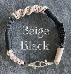 スマホストラップ ベージュ ブラック　パラコード　推し色　アクセサリー