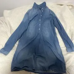 デニムシャツワンピース 長袖