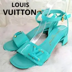【近年モデル】 ルイヴィトン パンプス サンダル グリーン系 サイズ37 美品