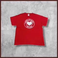 US古着 GILDAN ギルダン プリント Tシャツ 半袖 レッド XLサイズ