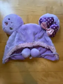 さ*様 ディズニー ファンキャップ ミニー ビジュー 紫 パープル
