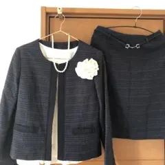ネイビー ジャケット スカート セット