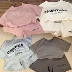 キッズ　120 セットアップ　半袖　ハーフパンツ　tシャツ ブラウン　モカ